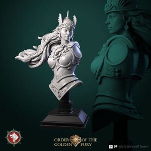 Katharina Furious - Bust | High quality bust for miniature painting, collecting and display | 3d Printed Bust | White Werewolf Tavern