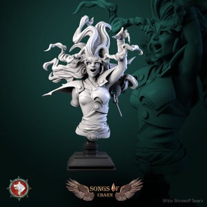 Kelaina Sanguinary - Bust | High quality bust for miniature painting, collecting and display | 3d Printed Bust | White Werewolf Tavern