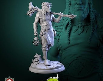 Helreginn Thornward Miniature | High quality 75mm fantasy miniature | 3d Printed Models | White Werewolf Tavern