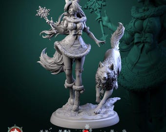 Zarya Snezhnaya | High quality 75mm fantasy miniature for painting | Display Model | Resin Model | White Werewolf Tavern
