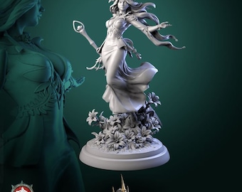 Princess Chjao | High quality 75mm fantasy miniature for painting, collecting and display | 3d Printed Models | White Werewolf Tavern