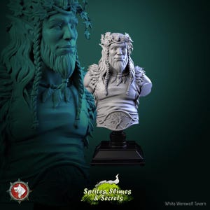 Helreginn Thornward - Bust | High quality bust for miniature painting, and display | 3d Printed Bust | White Werewolf Tavern