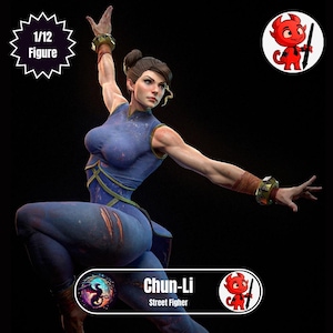Chun-Li - High quality fanart model for painting and display | Fanart by h3llcreator | Street Fighter | 1/12 Figure | Resin Figure