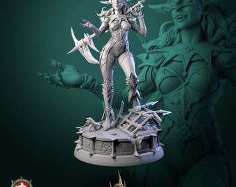 Zu Iron Lady | High quality 75mm fantasy miniature for painting, collecting and display | 3d Printed Models | White Werewolf Tavern