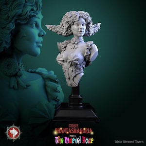 Madame Pachadora - Bust | High quality bust for miniature painting, and display | 3d Printed Bust | White Werewolf Tavern