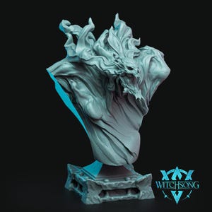 Wandering Pyromant - Fantasy Bust by Witchsong Miniatures - A great fantasy bust for miniature painting and display | 100mm Bust.