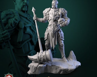 Dukas Scarlet | High quality 75mm fantasy miniature for painting, collecting and display | 3d Printed Models | White Werewolf Tavern