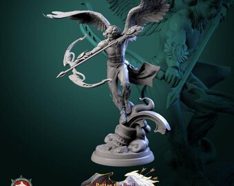 Angel Archer Miniature | High quality 75mm fantasy miniature | 3d Printed Models | White Werewolf Tavern