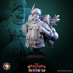 Clatterjack Cobblecart - Bust | High quality bust for miniature painting, and display | 3d Printed Bust | White Werewolf Tavern