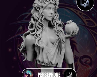 Persephone- 1/12 Bust | High quality bust for miniature painting | 1/12 Bust | Fanart | CA3D Studios | Resin Miniature
