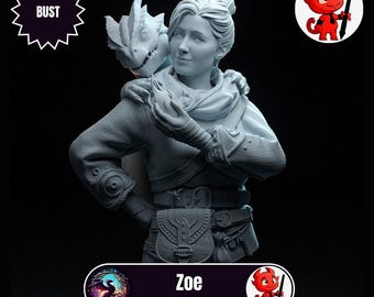 Zoe - Hoogwaardige buste voor miniatuurschilderij | Fanart van h3llcreator | 3D-geprint model
