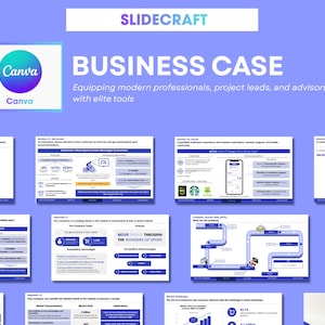 Professional Case Study/Consulting/Pitch Deck Presentation Template for Canva | No Canva Pro
