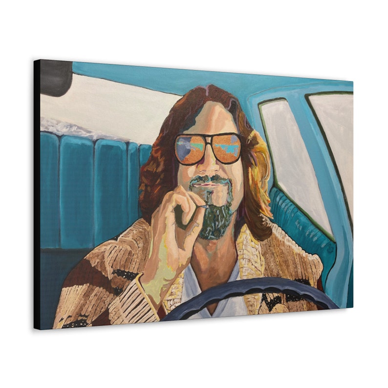 Pop Culture Wall Art Big Lebowski Canvas Art Print the Dude Etsy