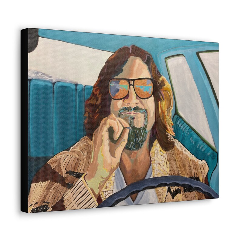 Pop Culture Wall Art Big Lebowski Canvas Art Print the Dude Etsy