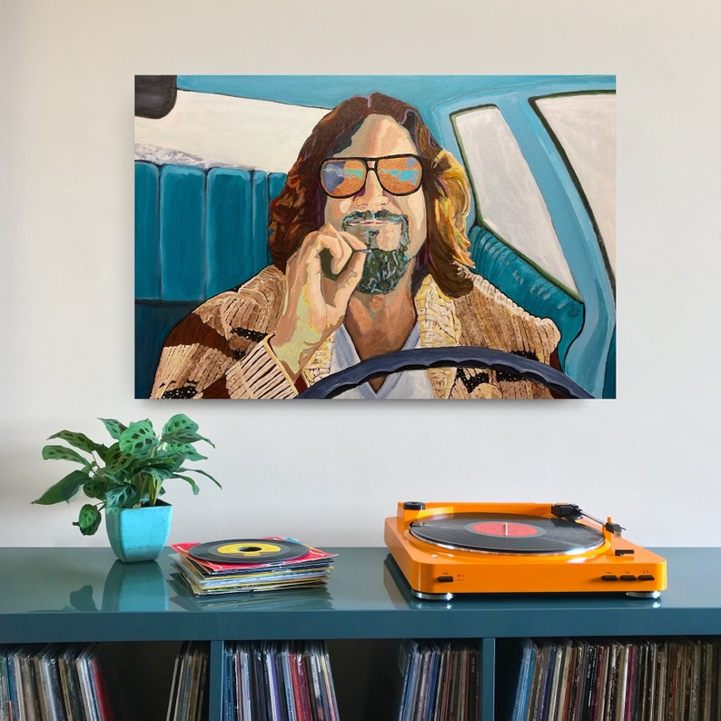 Pop Culture Wall Art Big Lebowski Canvas Art Print the Dude Etsy