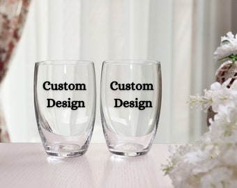 Personalized stemless wine glasses, Personalized wine glasses, Custom wine glasses, Custom stemless wine glasses, Wine glass personalization