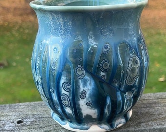 Indented Crystalline Vase #502