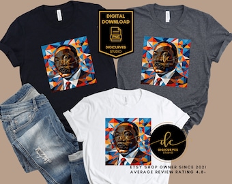 Storia nera/PNG MLK / Celebra la storia nera / Sogna come un re / Sublimazione / Ho un sogno / Sogna come Martin / Arte astratta /Giorno MLK
