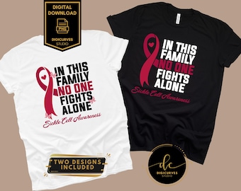 Sickle Cell PNG: In This Family No One Fights Alone | Sickle Cell Awareness | Sickle Cell Squad