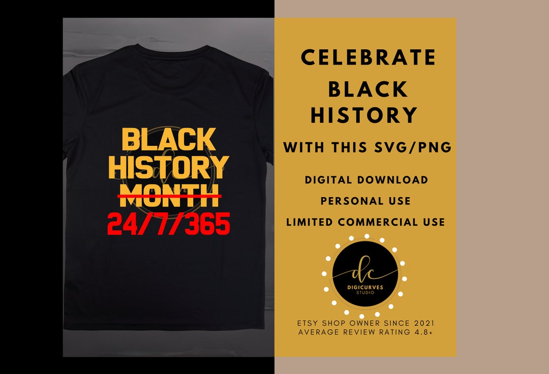 Black History SVG | Black History 24/7/365 | SVG, PNG, Sublimation ...