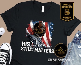 MLK Black History PNG | Civil Rights Design (Digital Download)