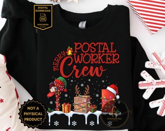 Postal Worker Crew PNG: Christmas Mail Carrier Design| Sublimation | Christmas Tshirt | Post Office, Delivery