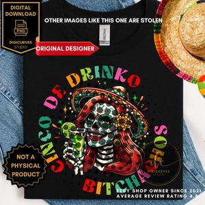 Cinco de Drinko Bitchachos PNG / Cinco de Mayo PNG / Fiesta Squad / Sublimación / Tequila PNG / Fiesta Mexicana / Let's Fiesta / Tacos, Salados