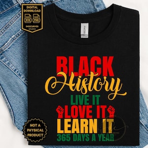 Black History SVG | Live It Learn It Design (Digital Download) image 1