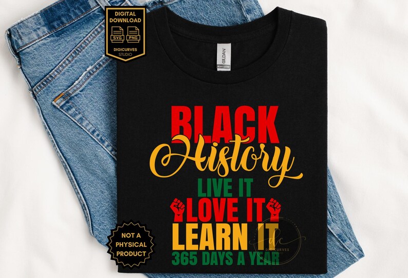 Black History SVG | Live It Learn It Design (Digital Download) image 1