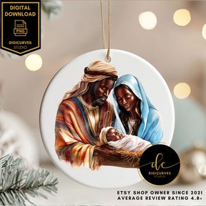 Black Nativity PNG | Christmas PNG | Black Jesus PNG | Sublimation | Religious Christmas Clipart | Christian Clipart |African American Jesus