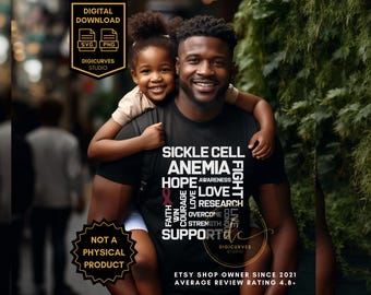 Sickle Cell SVG | Sickle Cell Awareness PNG | Sickle Cell Hope | Sickle Cell Support | Sickle Cell Warrior | Sickle Cell Fighter