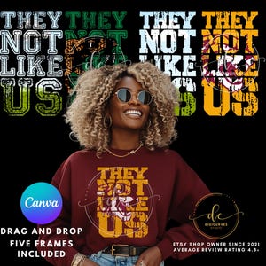 They Not Like Us Canva Frames | They Not Like Us Canva Frame Template | They Not Like Us Template | Trendy Canva Frame | Canva Drag and Drop