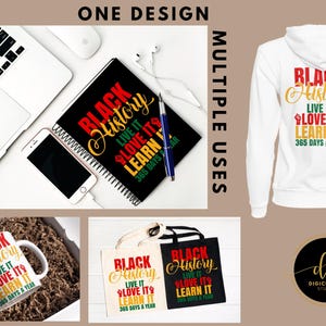 Black History SVG | Live It Learn It Design (Digital Download) image 6
