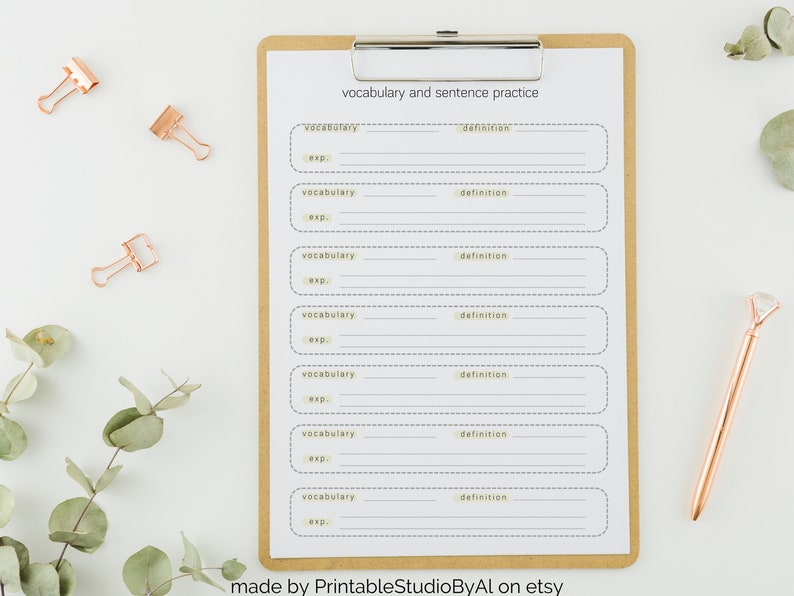 Printable Language Learning Planner language Study Journal Etsy