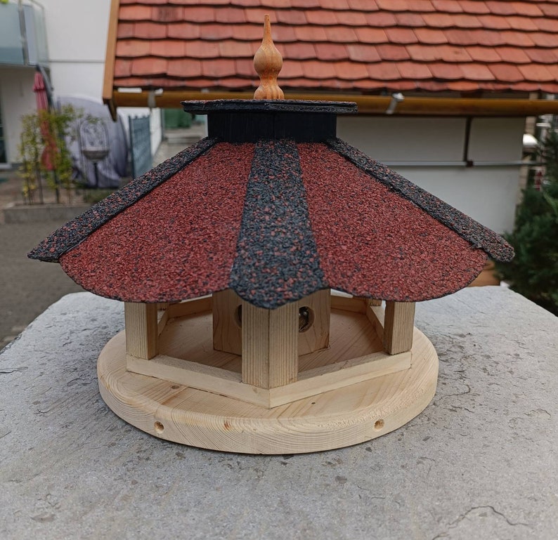 Vogelhaus Futterhaus sechseckig Bild 1