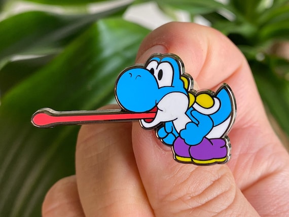 yoshiです Blue Yoshi Hard Enamel Pin - Etsy