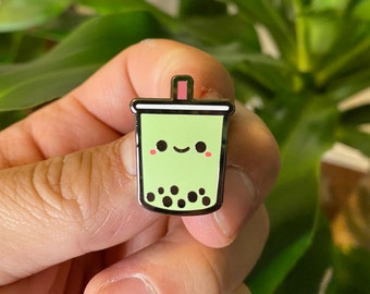 Matcha Boba Emaille Pin - Süßer Hard Emaille Pin