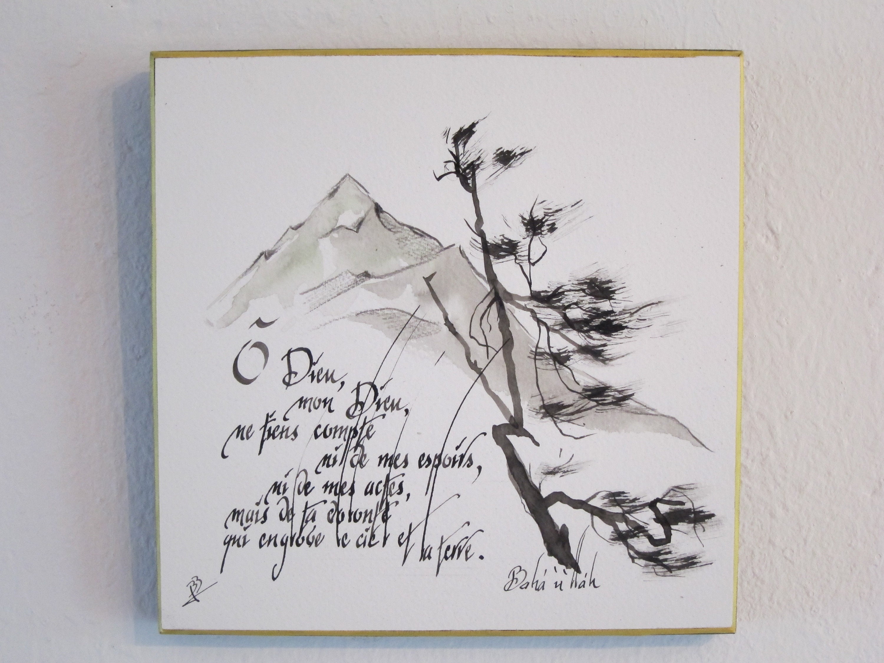 Calligraphie en Tableau