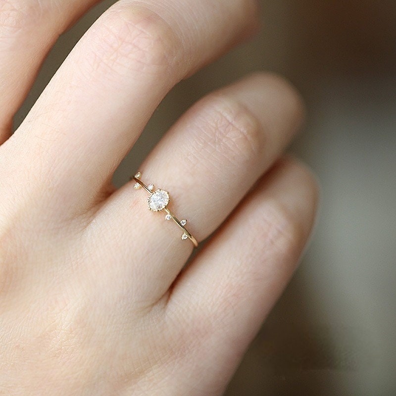 Premium Photo | Close up of engagement diamond ring love and wedding concept