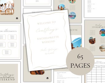 Editable Bachelorette Weekend Itinerary Template (Canva Template)