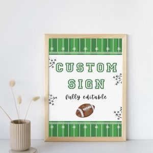 First Year Down Custom Sign Template, Football First Birthday Custom Sign, Instant Download, Boy First Birthday, Football Sign Template