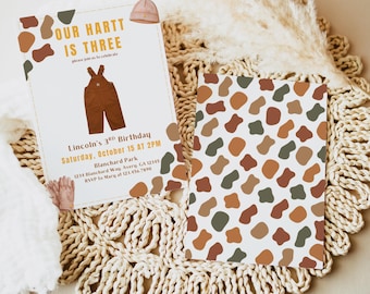 Our Hartt Birthday Invitation Template, Carhartt Birthday Invitation, Camo Birthday Party, Digital Download