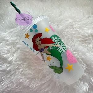 Ariel 24oz Venti Starbucks Cold Cup//Princess Ariel//The Little Mermaid//Cold Cup//Starbucks Cold Cup//Reusable Cup//Made To Order
