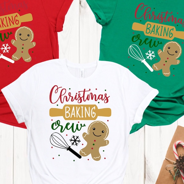 Christmas Baking Crew Shirt, Matching Family Shirt, Funny Christmas Shirt, Christmas Cookie Shirts, Couples Christmas Pajamas, Xmas Shirt