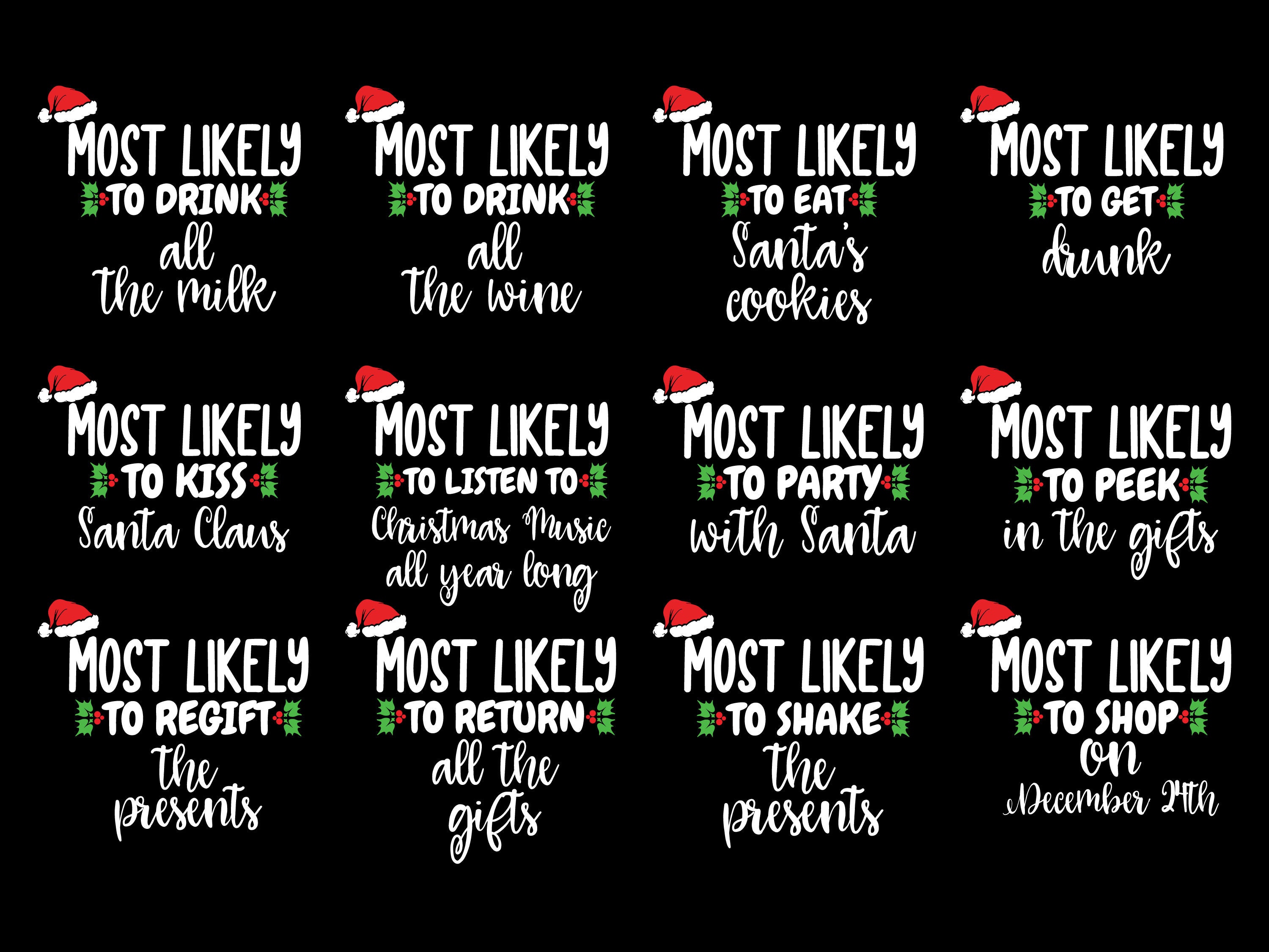 Most Likely To Christmas Shirts & Pants | Matching Family & Couples | Christmas Gift