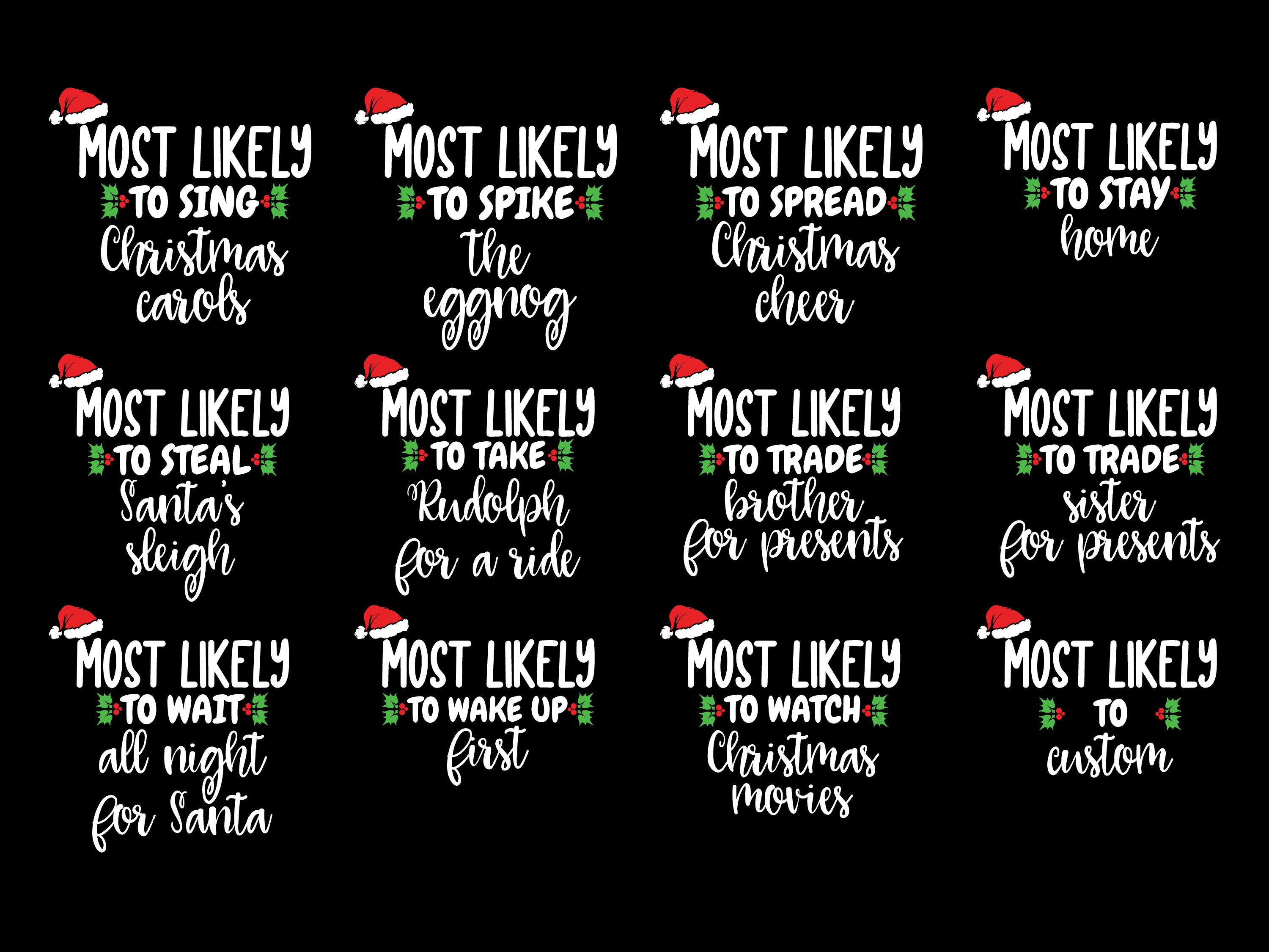 Most Likely To Christmas Shirts & Pants | Matching Family & Couples | Christmas Gift