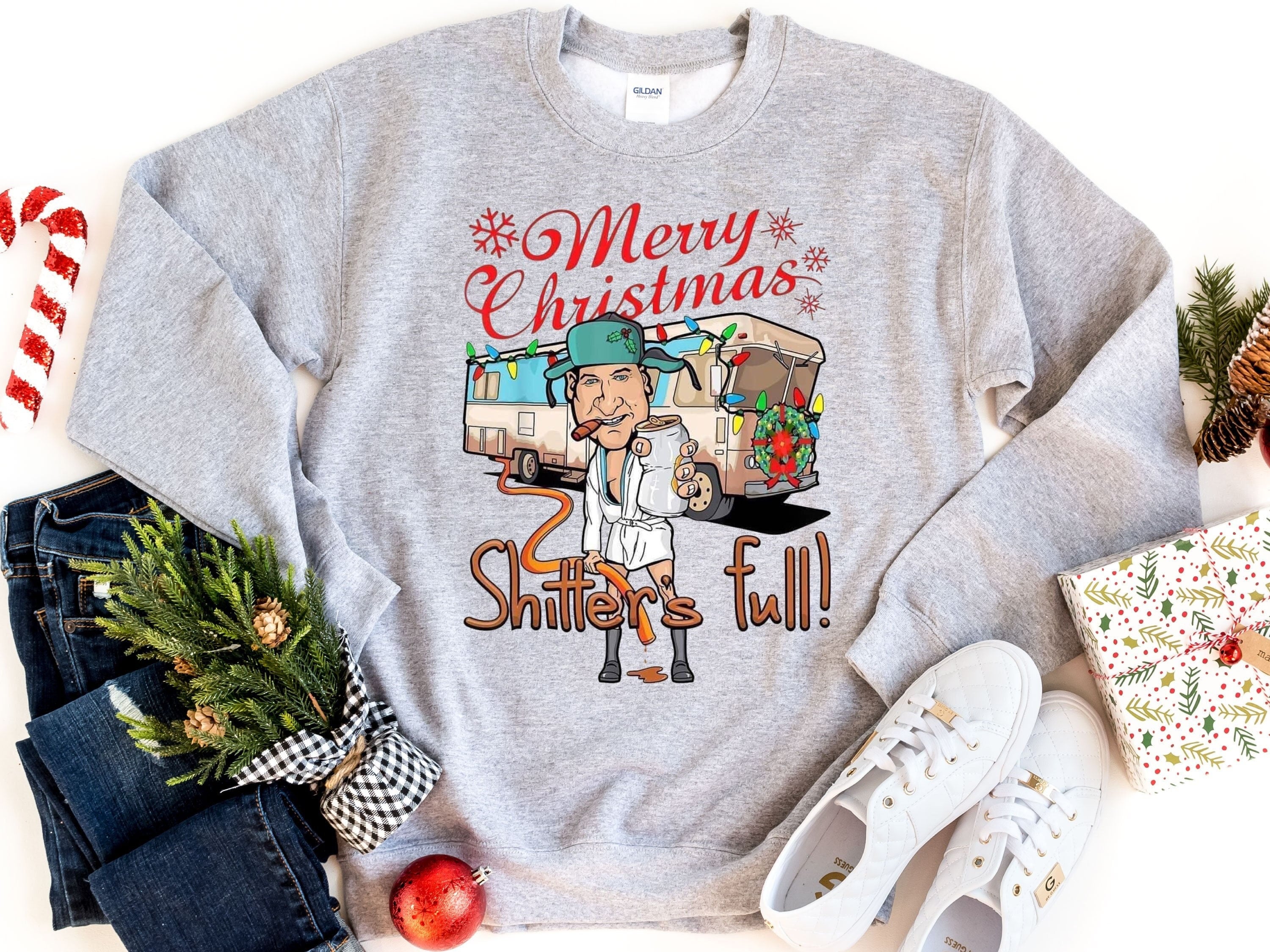 Discover Merry Christmas Shitters Full Sweatshirt, National Lampoons Christmas