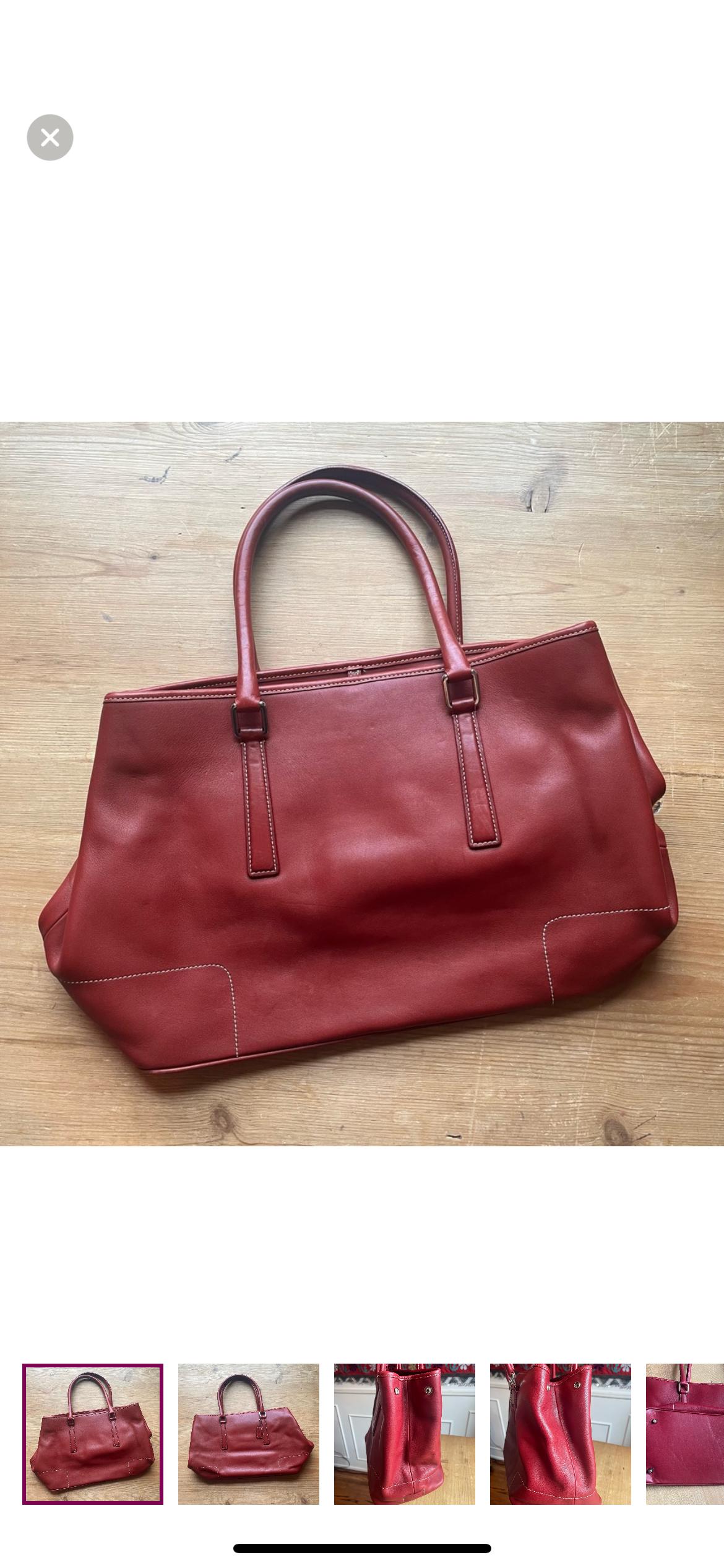 Vintage Coach Red Leather 7757 Hamptons Large Tote Bag - Etsy