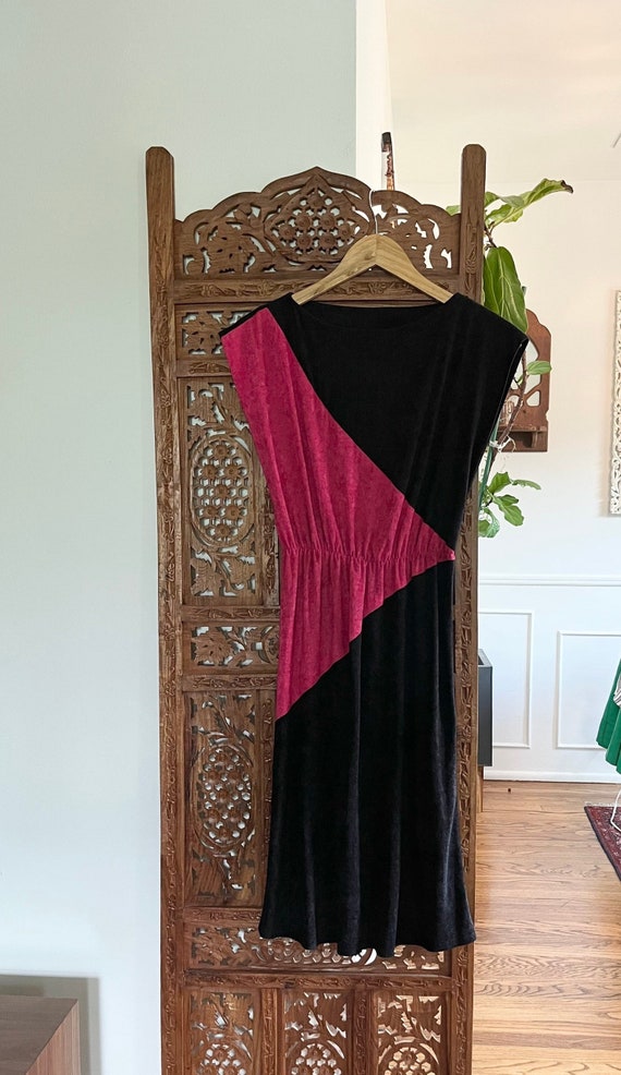 80’s pink and black dress