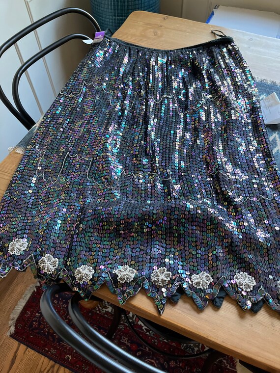 Tan Chho sequin and beaded skirt - image 1